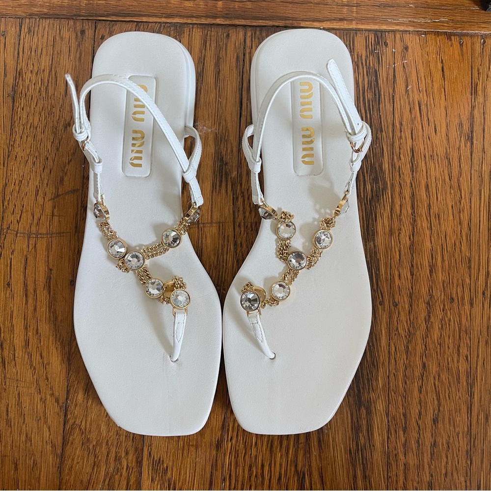 Miu Miu White Sandals